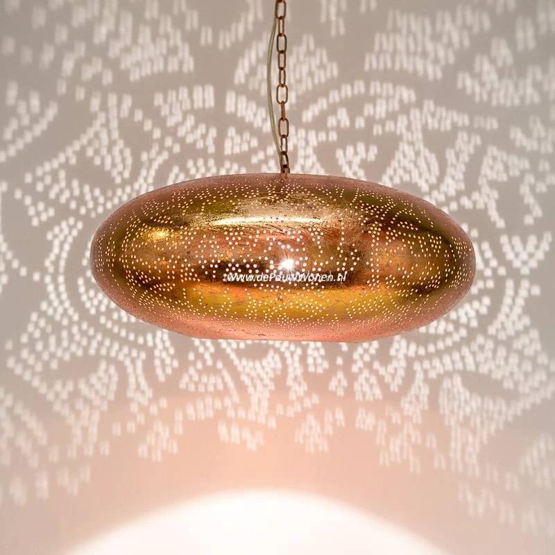Hanglamp Ameera koper elipse by Orientaals
