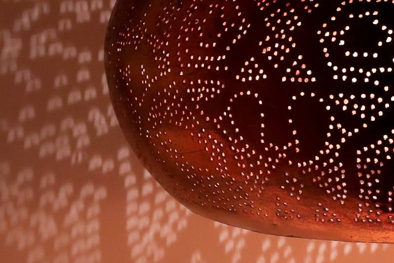 Hanglamp Ameera koper wood 53 cm - depauwwonen