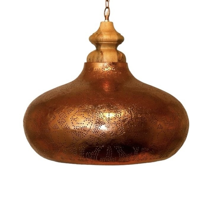 Hanglamp Ameera koper wood 53 cm - depauwwonen