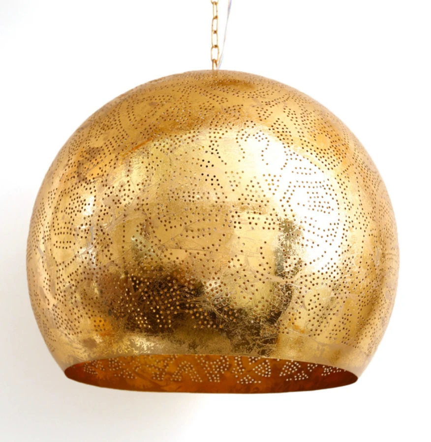 Hanglamp Ameera goud bol - in 2 diameters by Orientaals