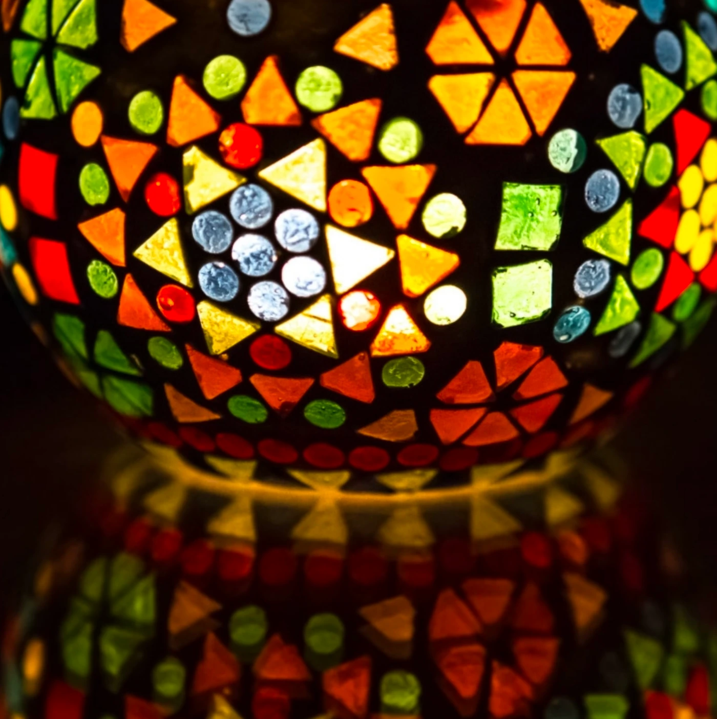 Waxinehouder mozaiek bol - Cantara - multi-colour in 2 maten by Orientaals