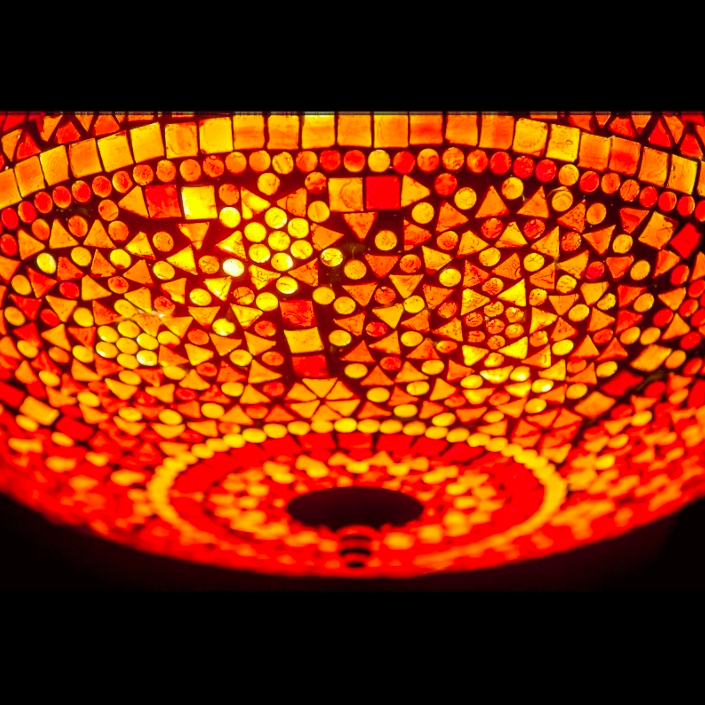 Plafonniere Cantara rood-oranje in 3 maten - depauwwonen