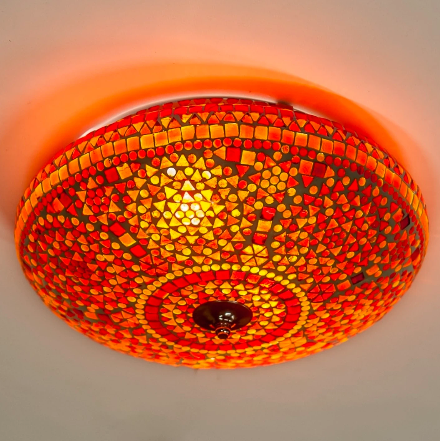 Plafonniere Cantara rood-oranje in 3 maten by Orientaals