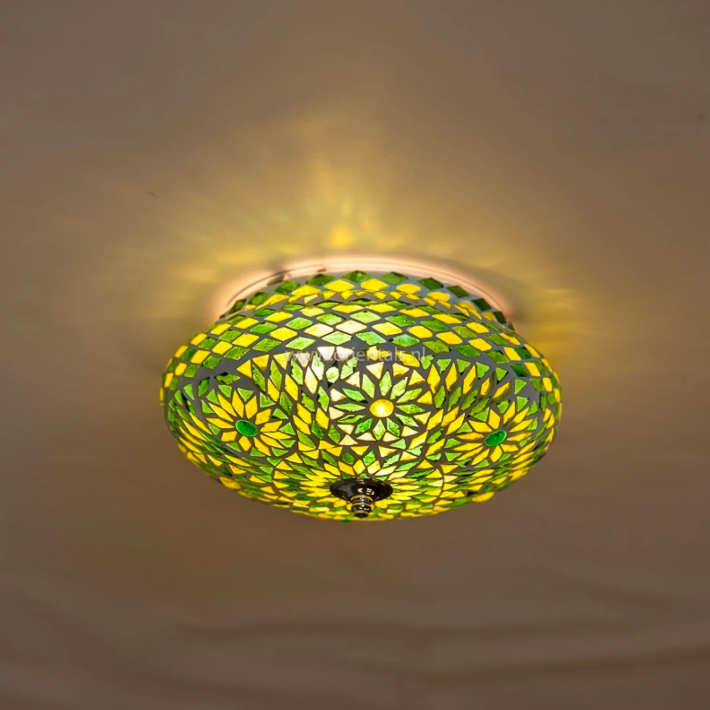 Plafonniere Roya groen in 2 maten by Orientaals