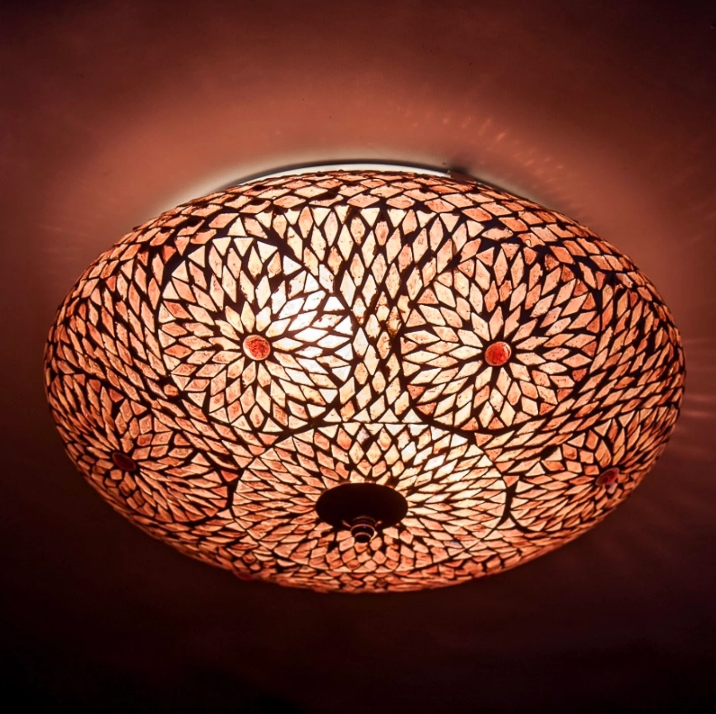 Plafonniere Roya paars in 2 maten by Orientaals