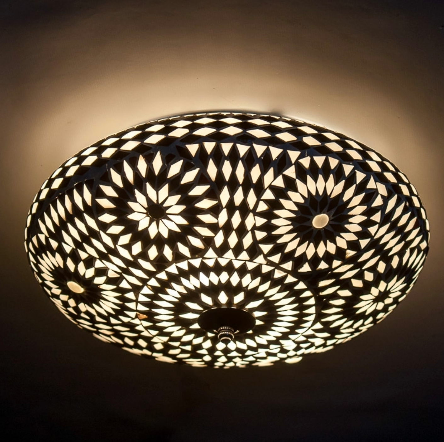 Plafonniere Roya zwart-wit in 2 maten - depauwwonen