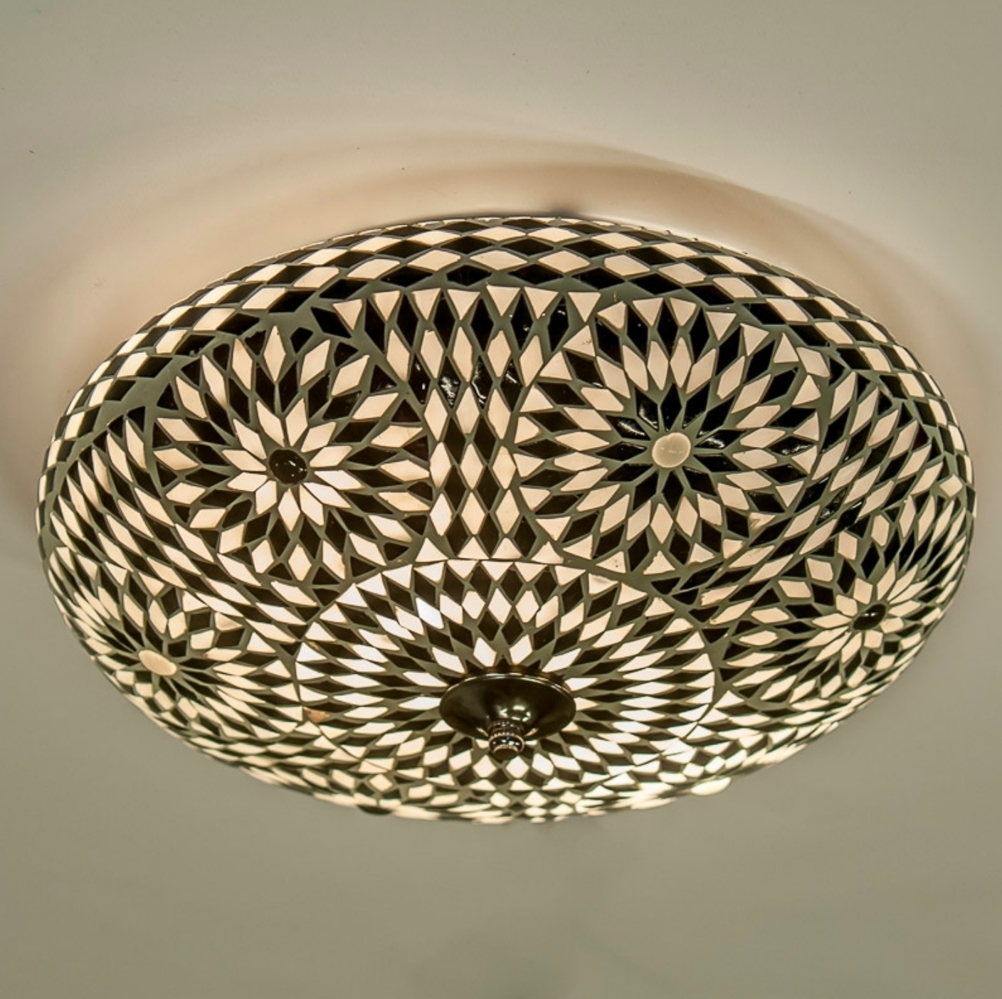 Plafonniere Roya zwart-wit in 2 maten - depauwwonen