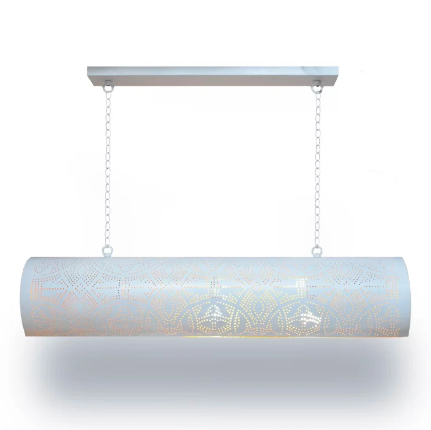 Hanglamp Ameera wit-goud horizontaal by Orientaals