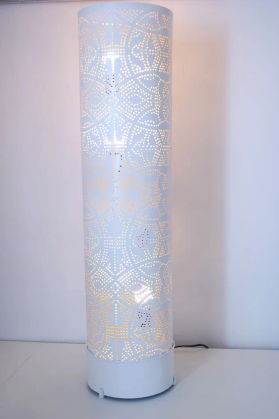 Vloerlamp Ameera wit/goud in 3 maten by Orientaals