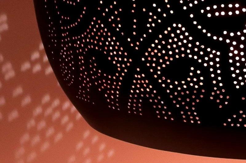 Hanglamp Ameera zwart/koper bol by Orientaals