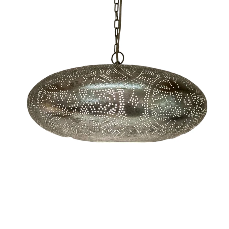 Hanglamp Ameera zilver elipse by Orientaals