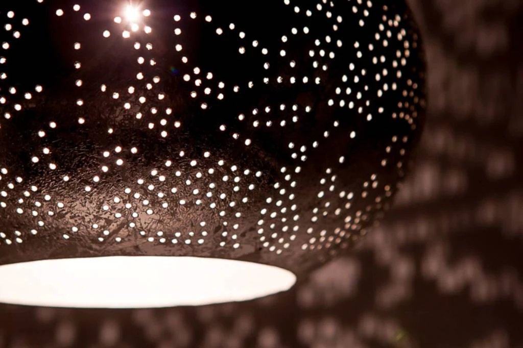 Hanglamp Ameera Union zilver in 2 maten by Orientaals