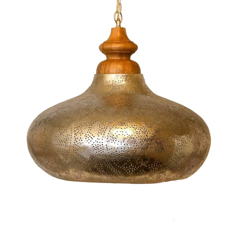 Hanglamp Ameera zilver wood 53 cm - depauwwonen