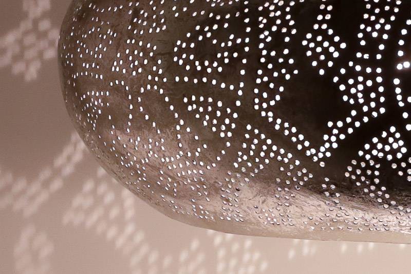 Hanglamp Ameera zilver wood 53 cm - depauwwonen