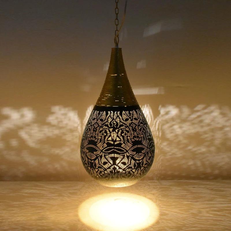 Hanglamp Ameera zwart/goud by Orientaals