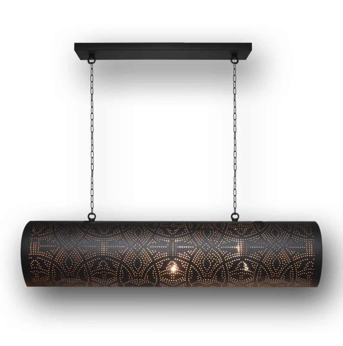 Hanglamp Ameera vintage zwart/goud horizontaal - depauwwonen