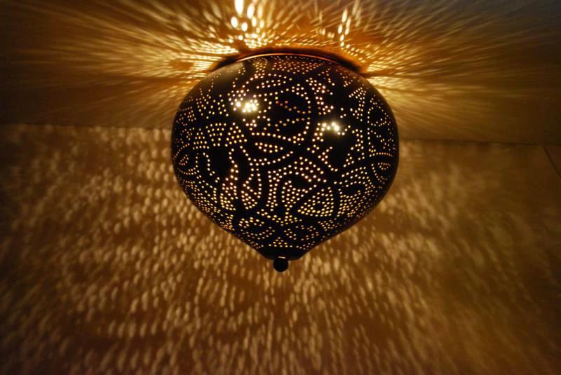 Plafondlamp Ameera zwart/goud union by Orientaals
