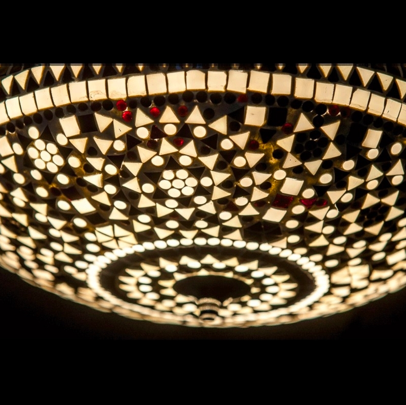 Plafonniere Cantara zwart-wit in 3 maten - depauwwonen