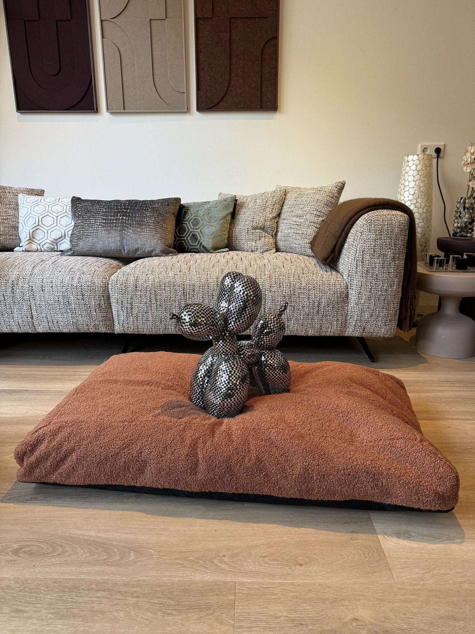 Hondenbed Box Xavi Teddy Antrachite in 2 maten by Overseas