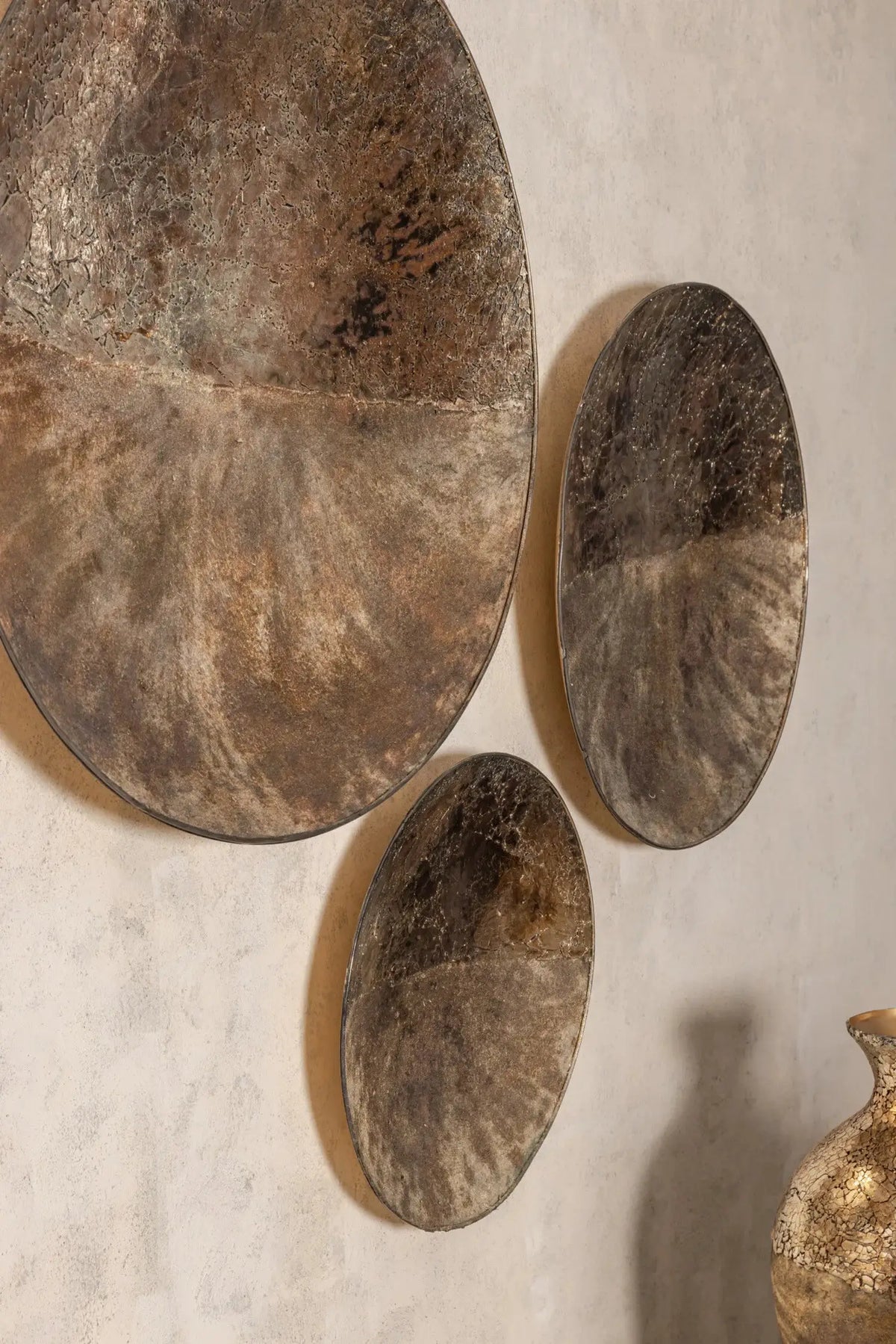 Wandpaneel Jule Gold half mosaic | oily glass S by PTMD