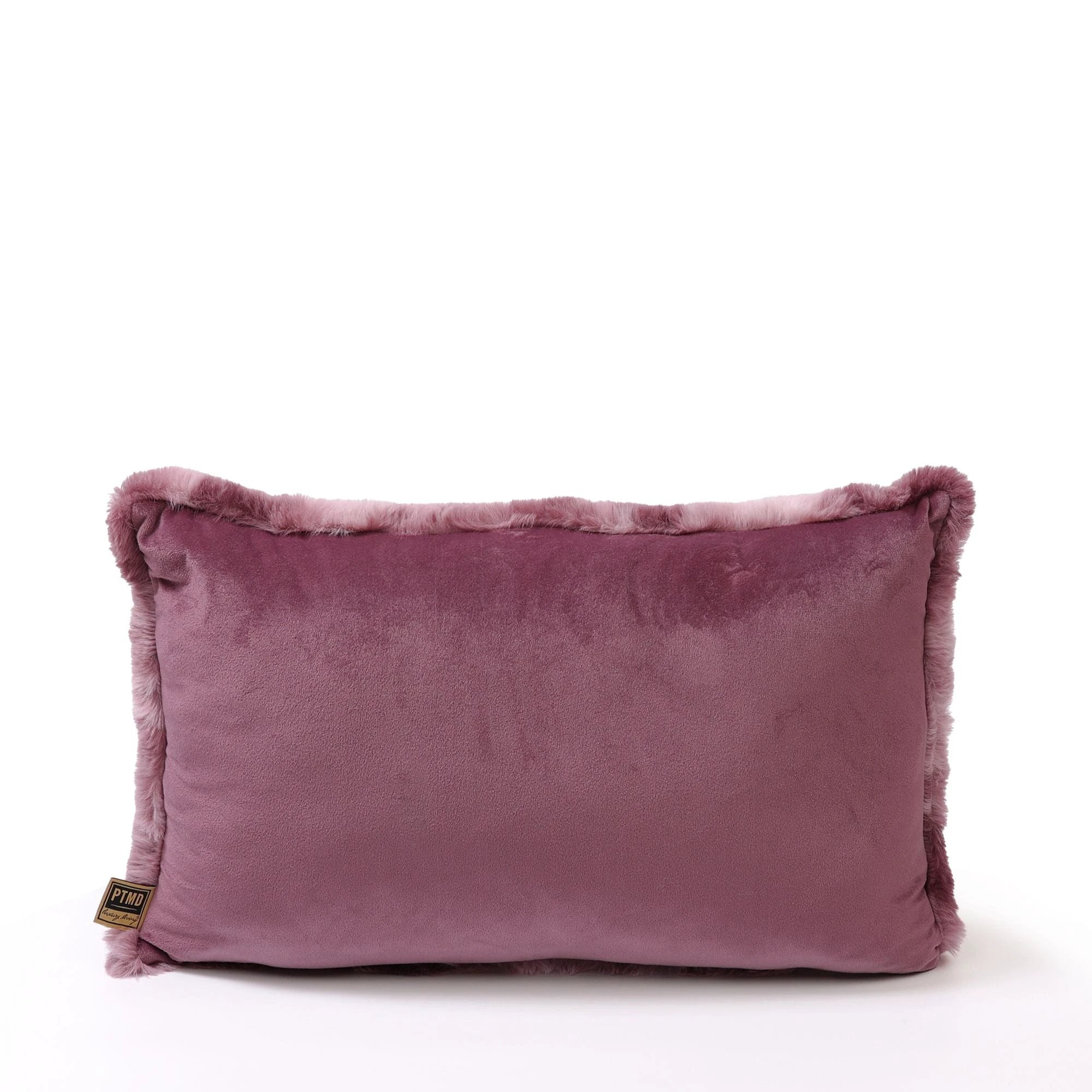 Rechthoekig Linde Bordeaux faux fur kussen van PTMD met zachte, luxe vacht en stijlvolle uitstraling.