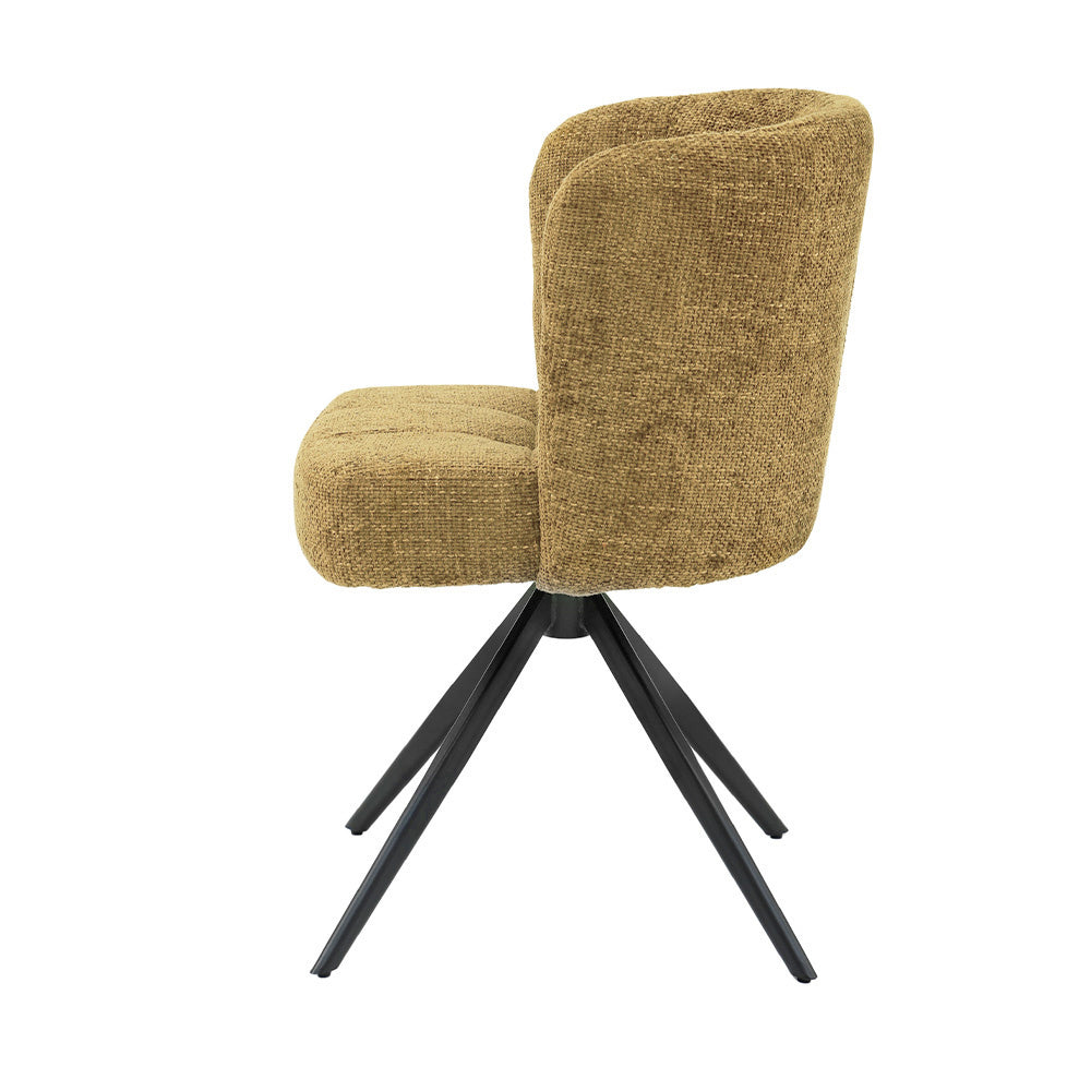 Eetkamerstoel Odin Amber Groen Draaibaar - S - depauwwonen