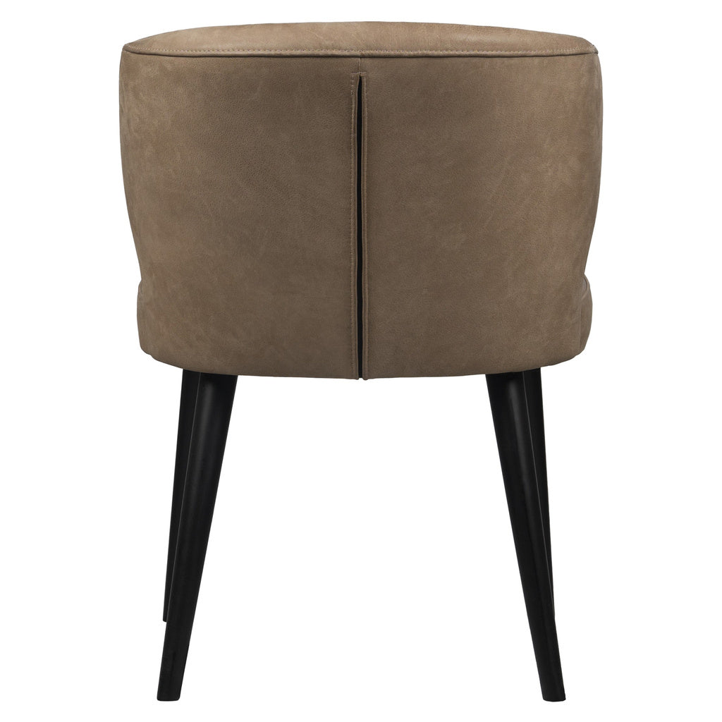 Fiori Taupe terra leather dining chair - depauwwonen