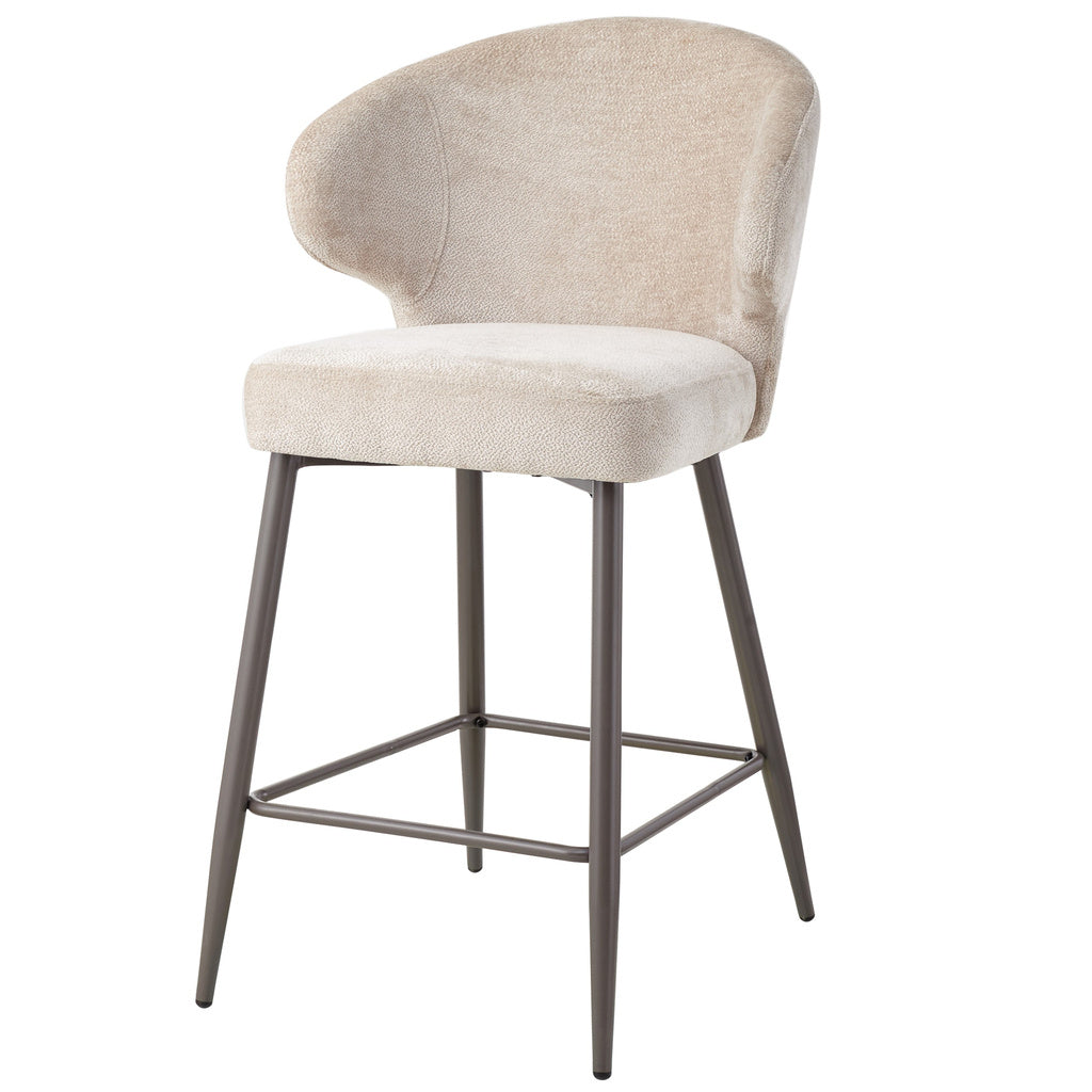 Ares Beige bar chair aphrodite 3 clay leg (set van 2) - depauwwonen