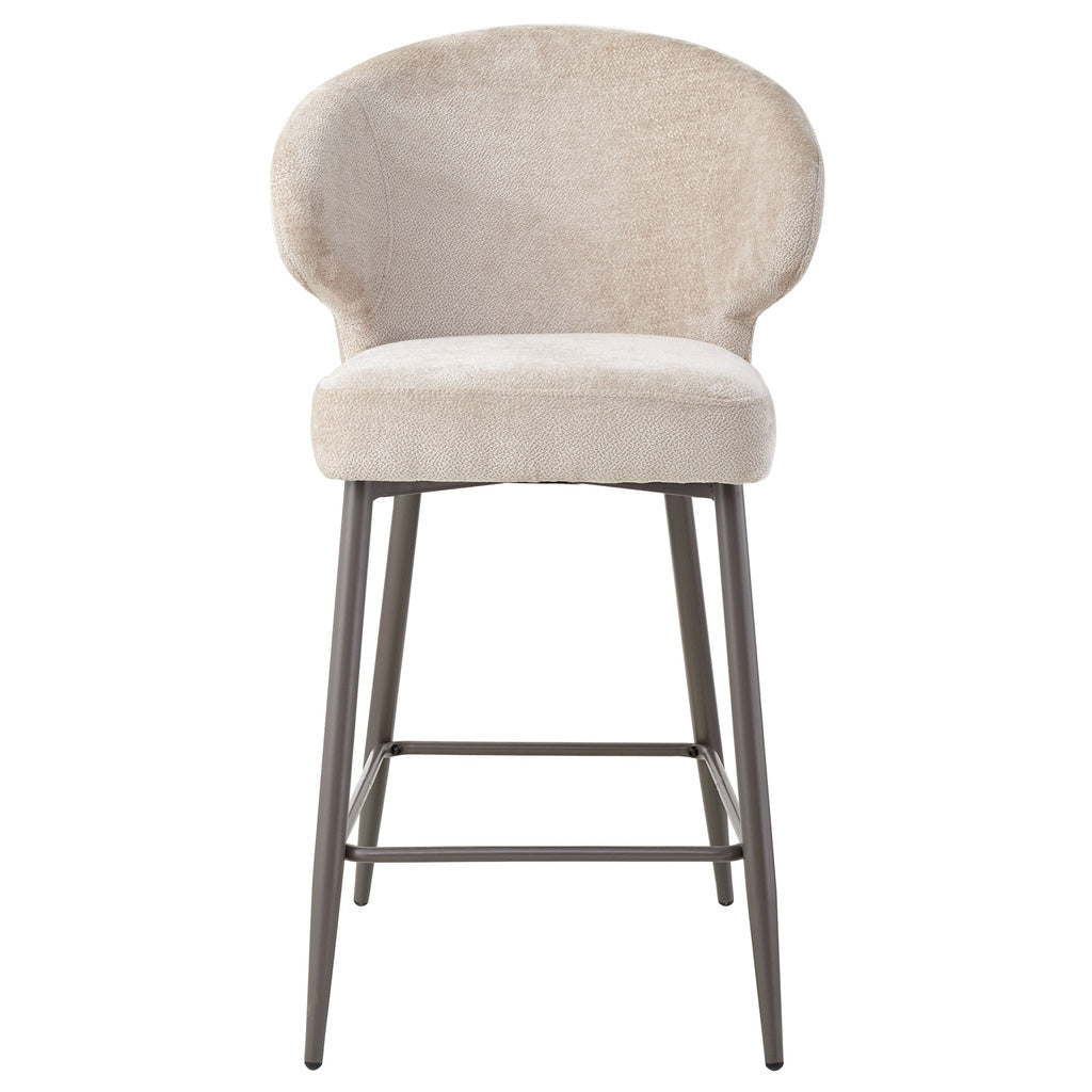 Ares Beige bar chair aphrodite 3 clay leg (set van 2) - depauwwonen