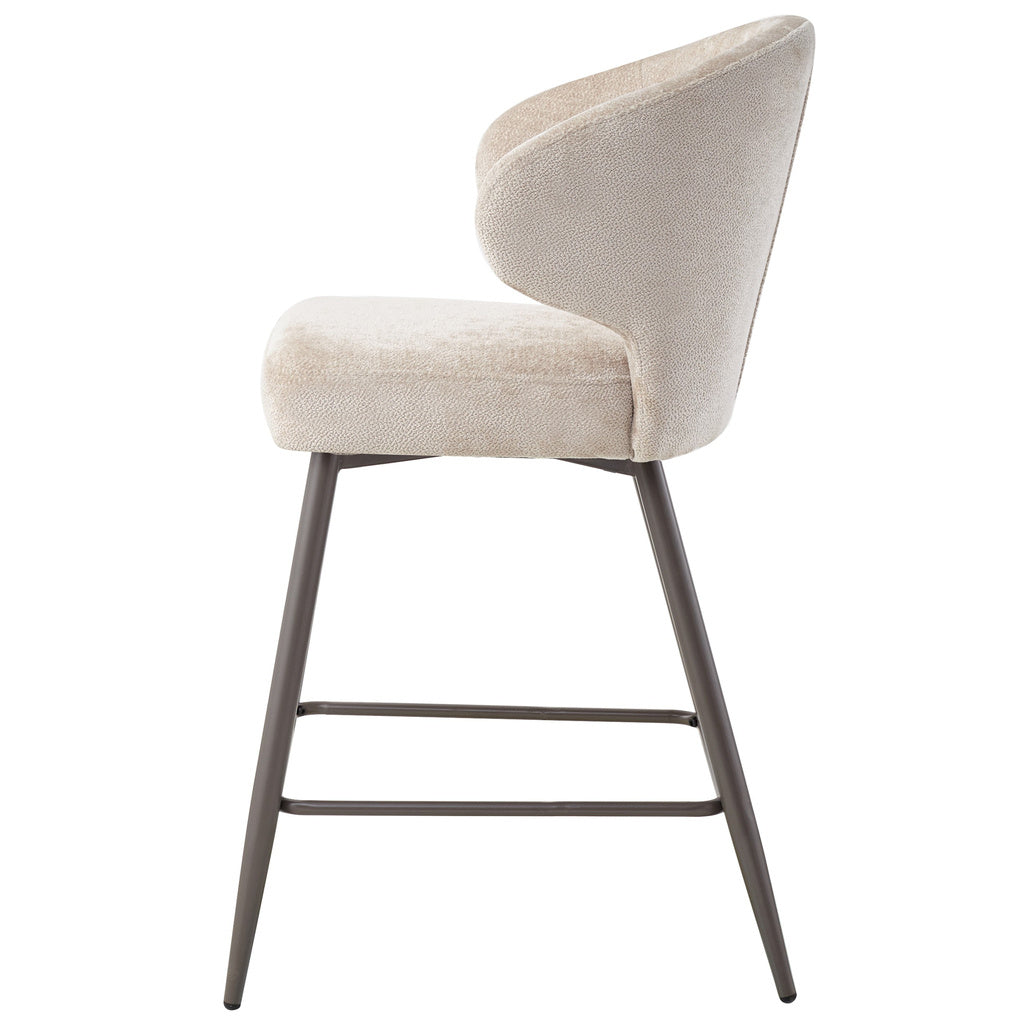 Ares Beige bar chair aphrodite 3 clay leg (set van 2) - depauwwonen