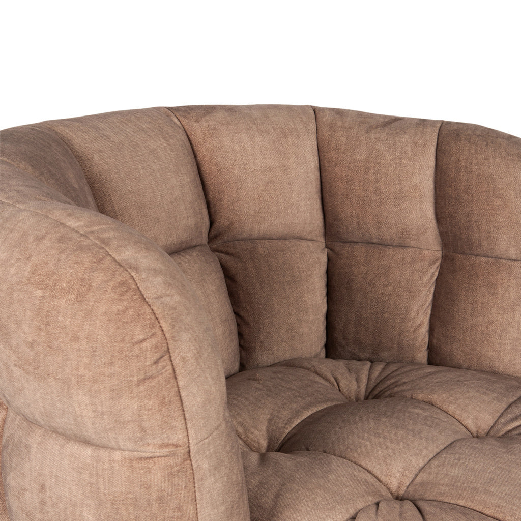 Pluizige roze fauteuil vogue 3 antilope gouden onderstel - depauwwonen