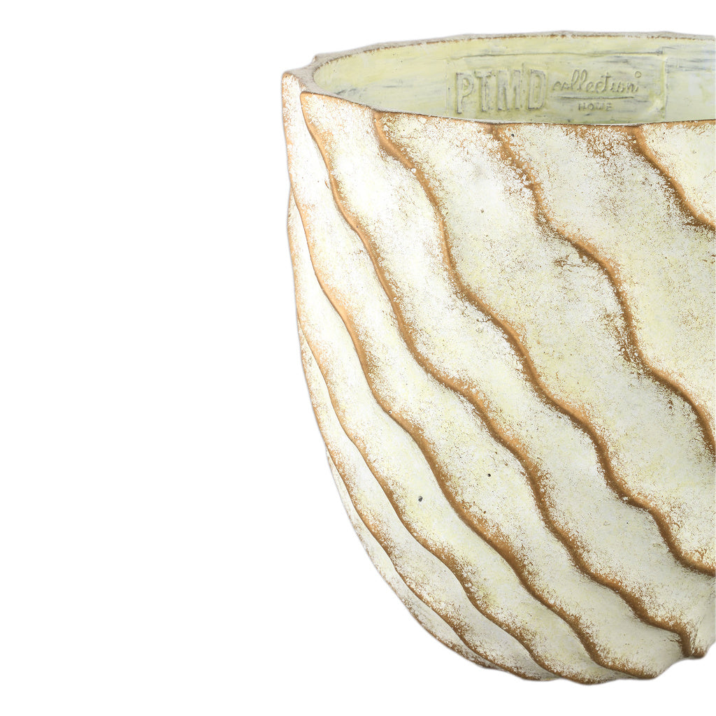 Sharlae Room cement pot golvende lijnen rond XXL - depauwwonen