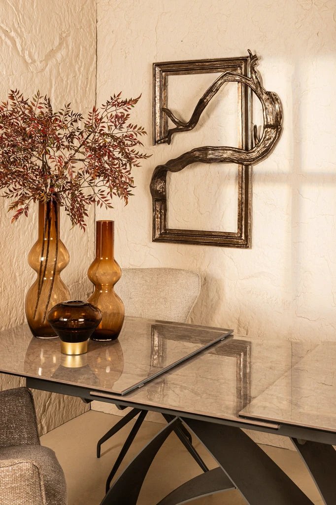 Heleena Black aluminium wandpaneel rechthoek by PTMD