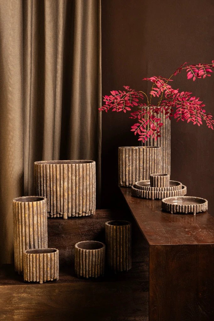 Morganne Cementen Pot Bruin by PTMD