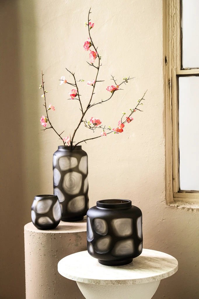 Azize Groene vaas van geslepen glas S by PTMD