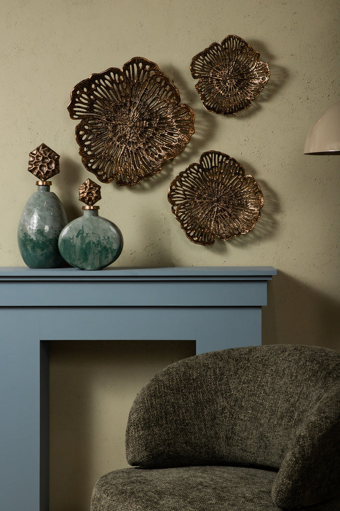 Ryhann Brass gegoten wanddecoratie - depauwwonen