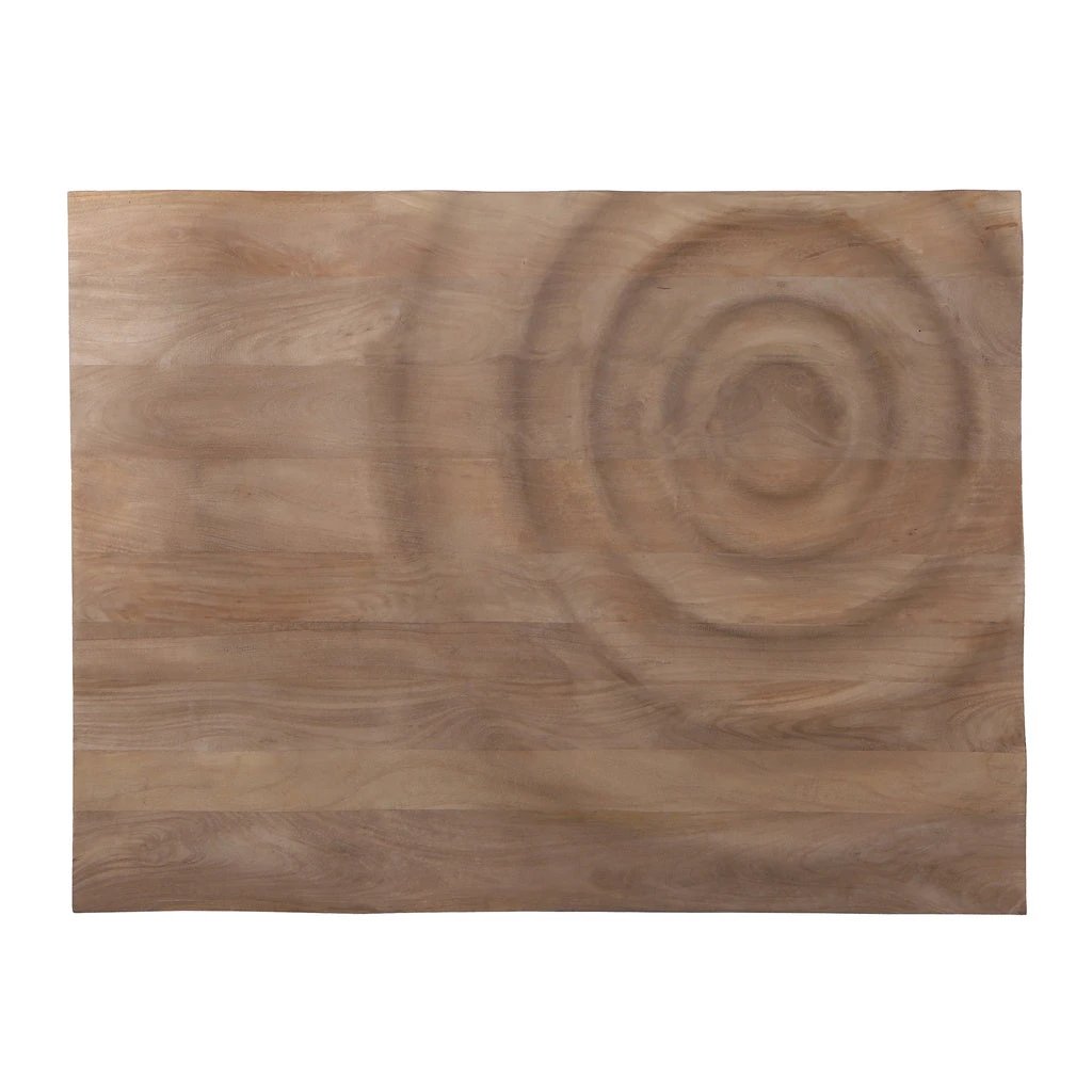 Mattin Natuurlijke mangohouten cirkel wandpaneel rechthoekig by PTMD