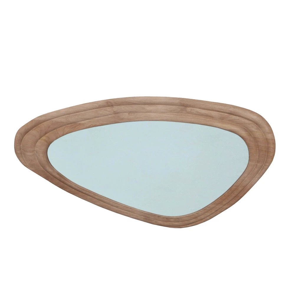 Santin Natuurlijke mangohouten organische driehoekige spiegel by PTMD