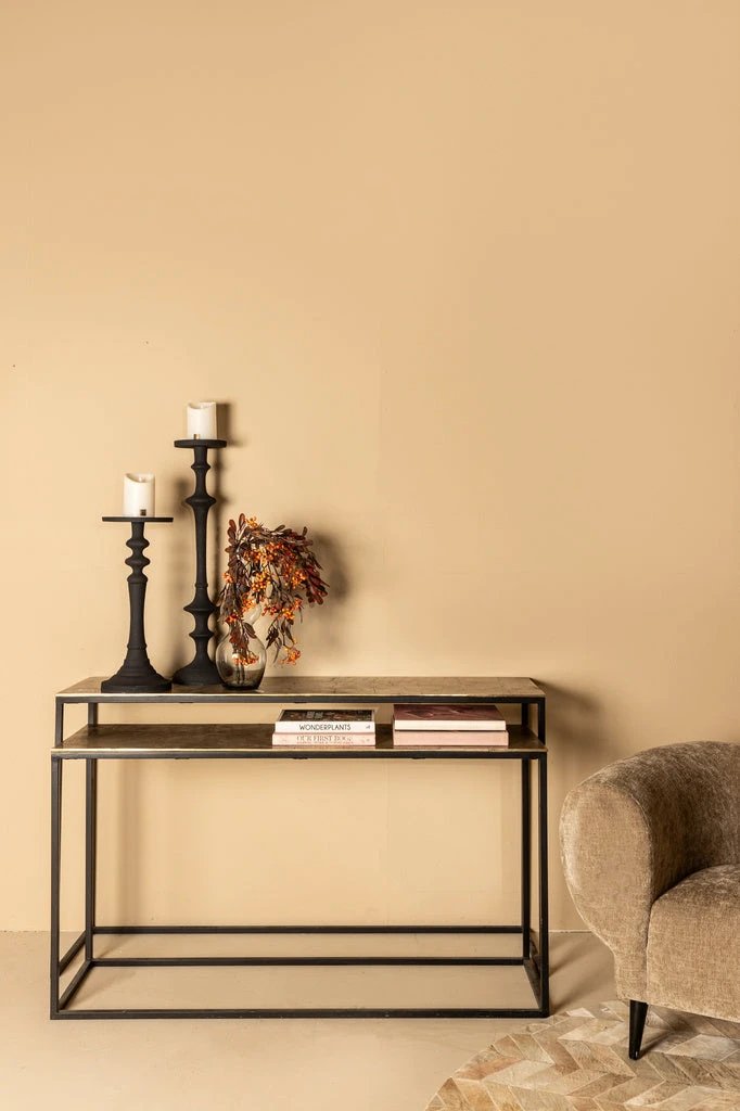 Wandtafel Kae Goud Zwart - set van 2 by PTMD