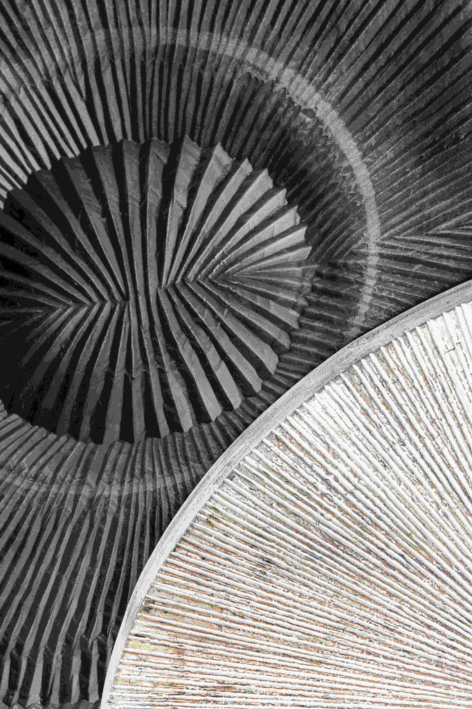 Zapp wit geribbeld wandpaneel rond - S - depauwwonen