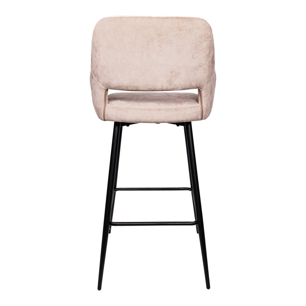 Fallon Velvet Khaki Barkruk (set van 2) by PTMD