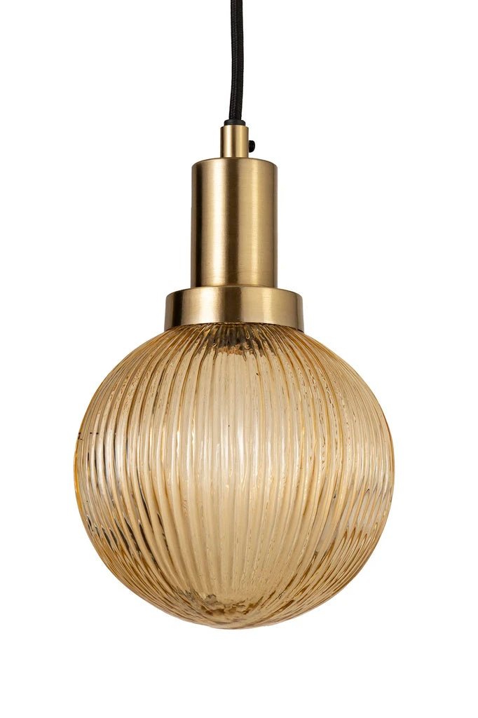 Juliet Amber glazen hanglamp 8 stuks swirl by PTMD