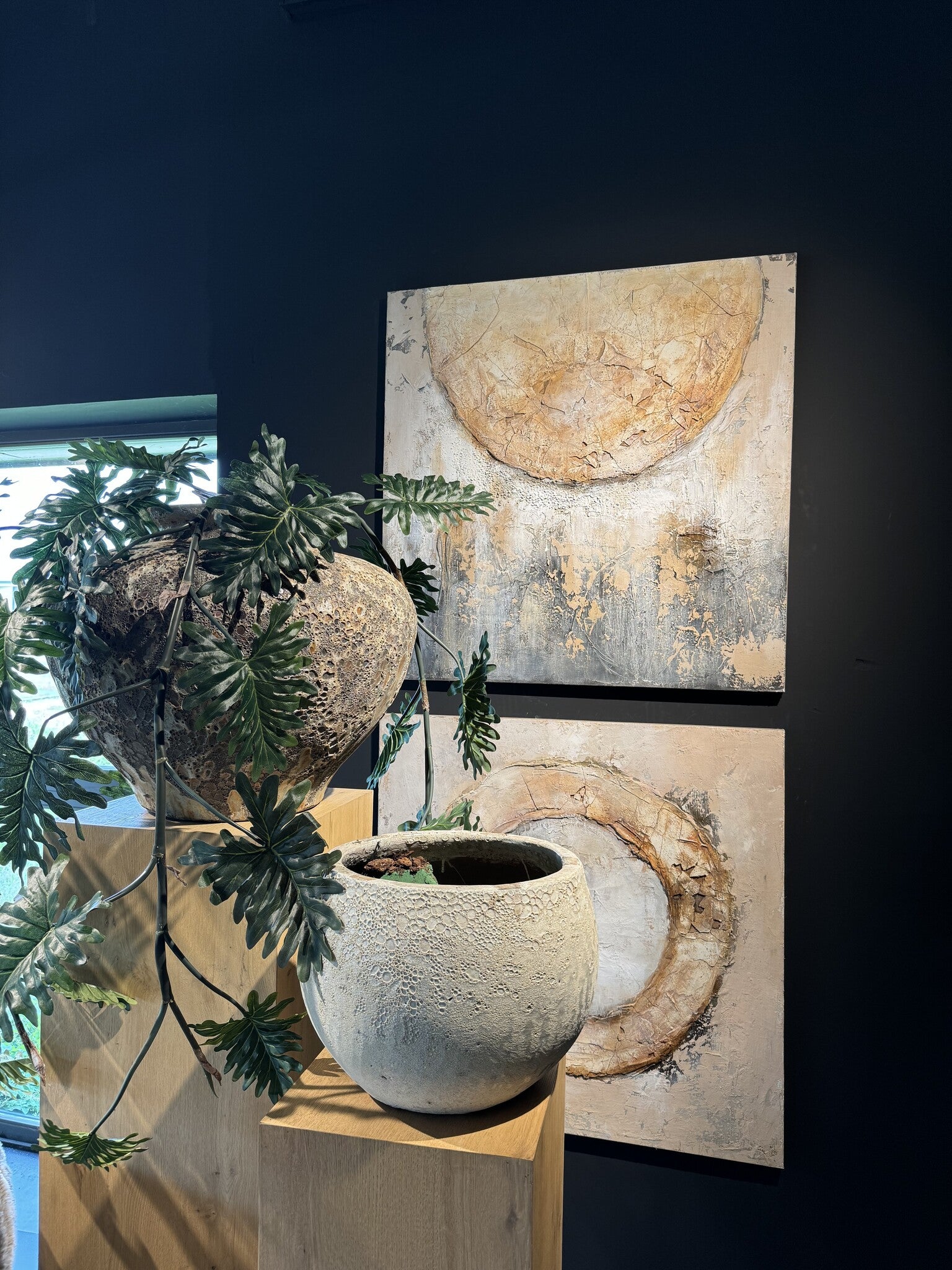 Javier Grijs keramische kom pot rond set van 2 - depauwwonen