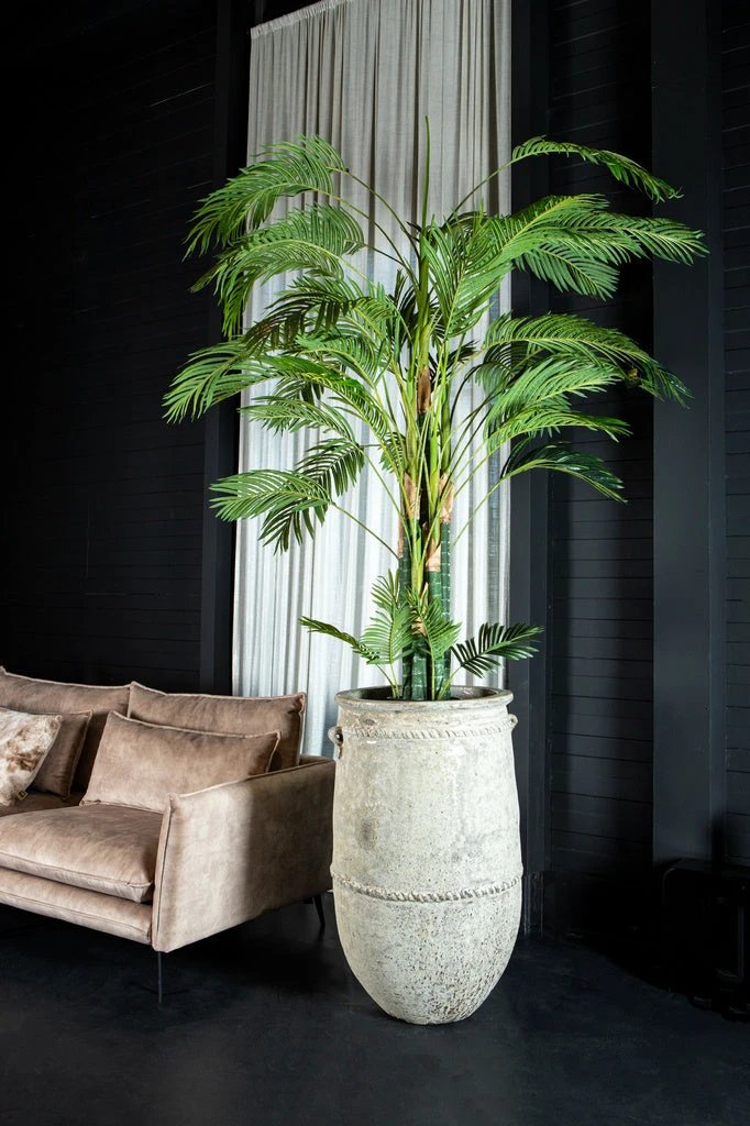 Tony Grey grote keramische pot ronde hoog by PTMD