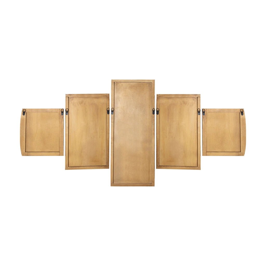 Sharlene Gold MDF antiek gesneden wandpaneel 5 stuks by PTMD