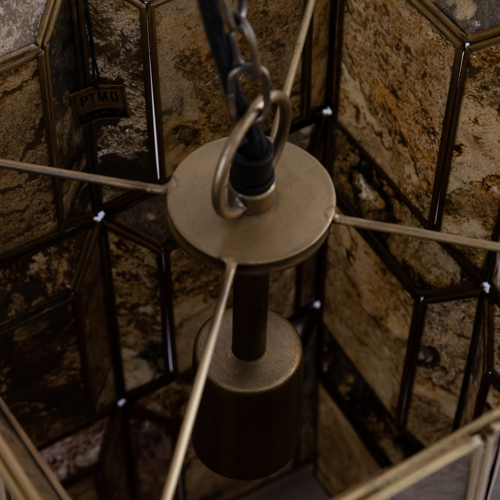 Layra Messing steenfineer hanglamp antiek - depauwwonen