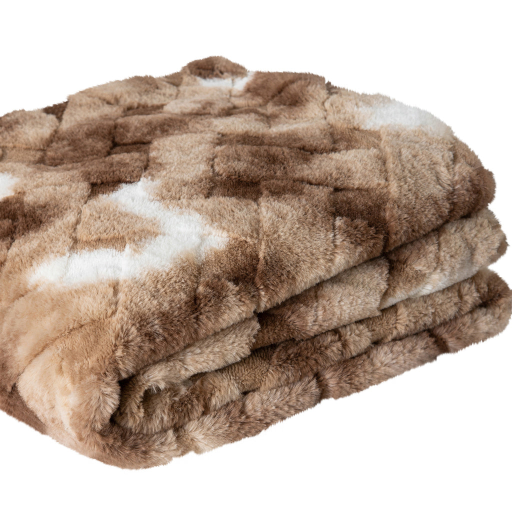 Geraldine Brown kunstbont geruite rechthoek S - depauwwonen