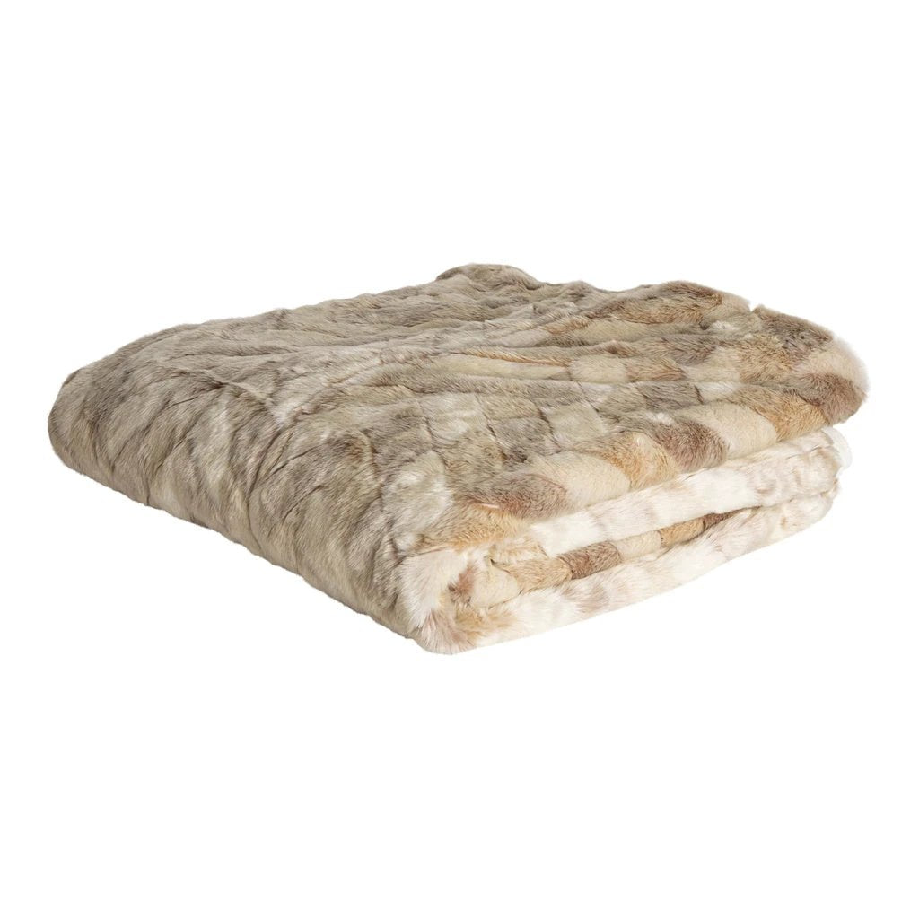 Kathleen Crème kunstbont plaid rechthoek L by PTMD