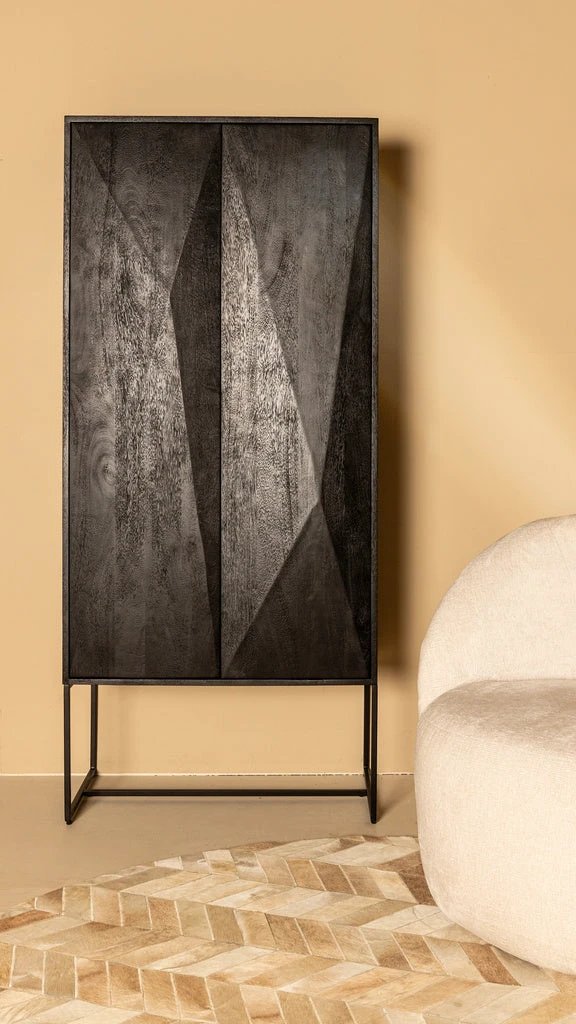 Onyx kast zwart 2 deuren by PTMD