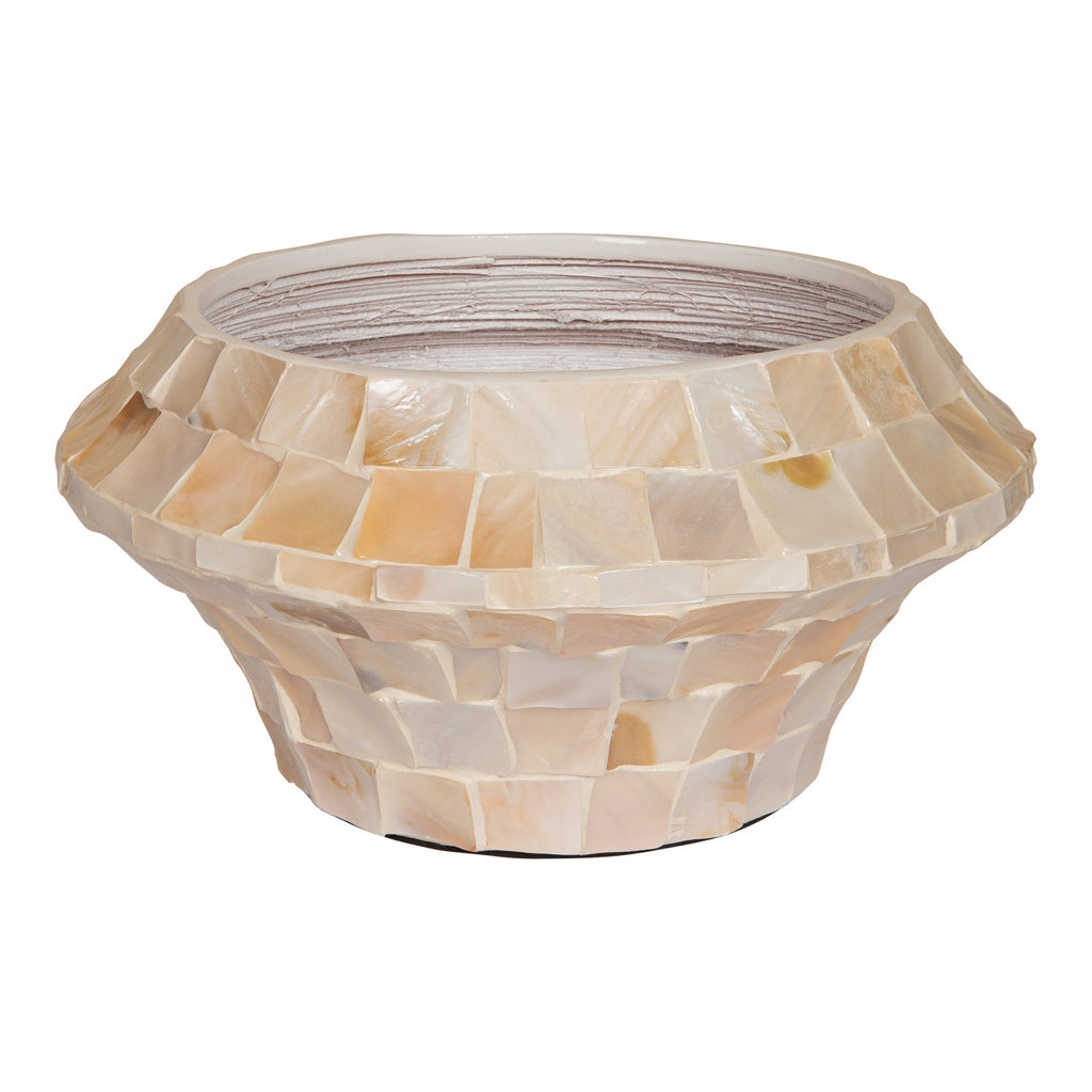 Daven Cream poly shell pot rond laag S - depauwwonen